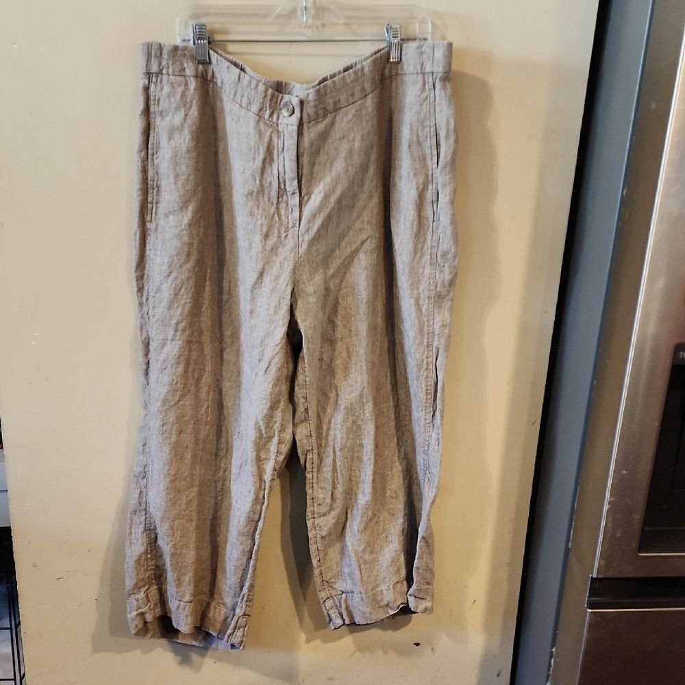 J.jill Tan Linen Pants